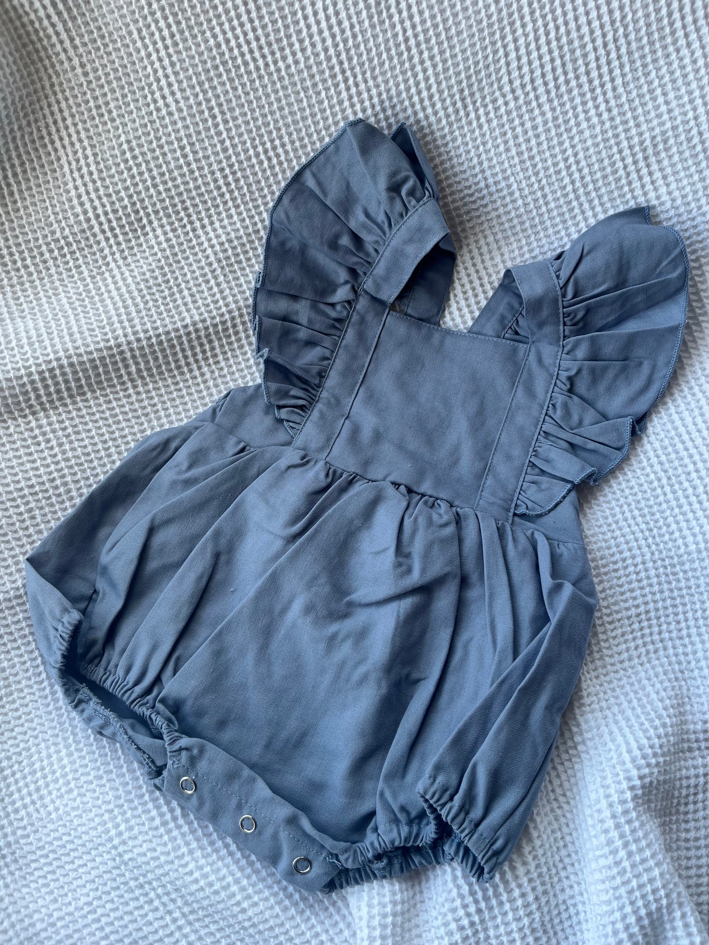 Personalised Woven Ruffle Rompers