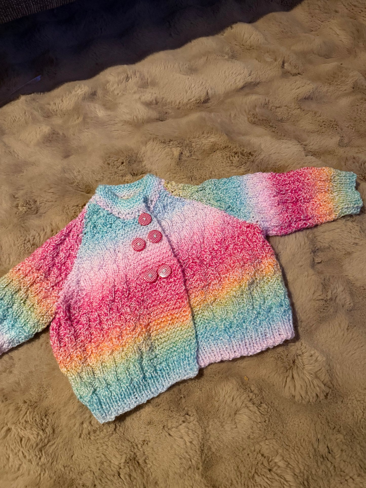 Hand Knitted Cardigan 9-12 Months