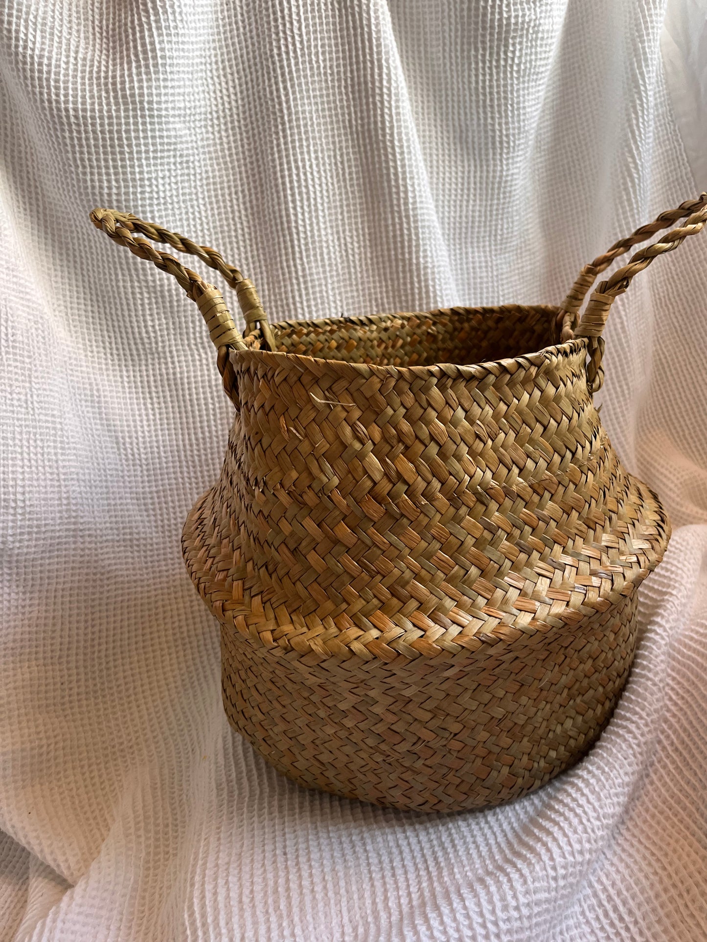 Embroidered Woven Basket