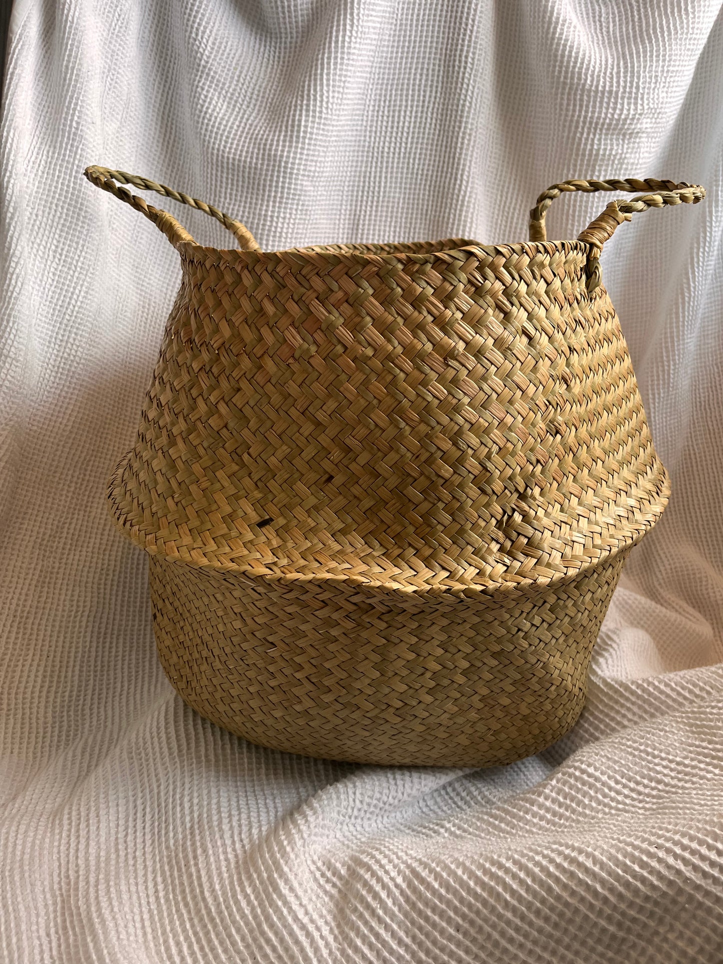 Embroidered Woven Basket