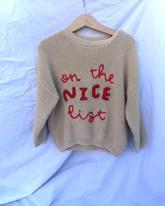 Crochet Knit - Nice List (2-3Y)