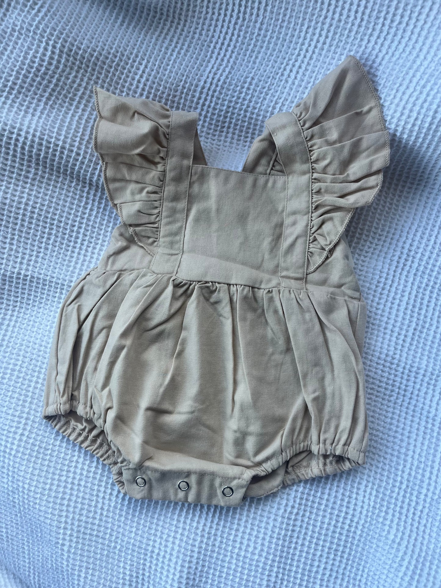 Personalised Woven Ruffle Rompers