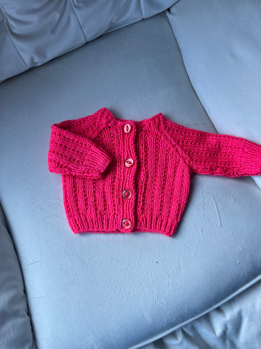 First Size Hand Knitted Cardigan