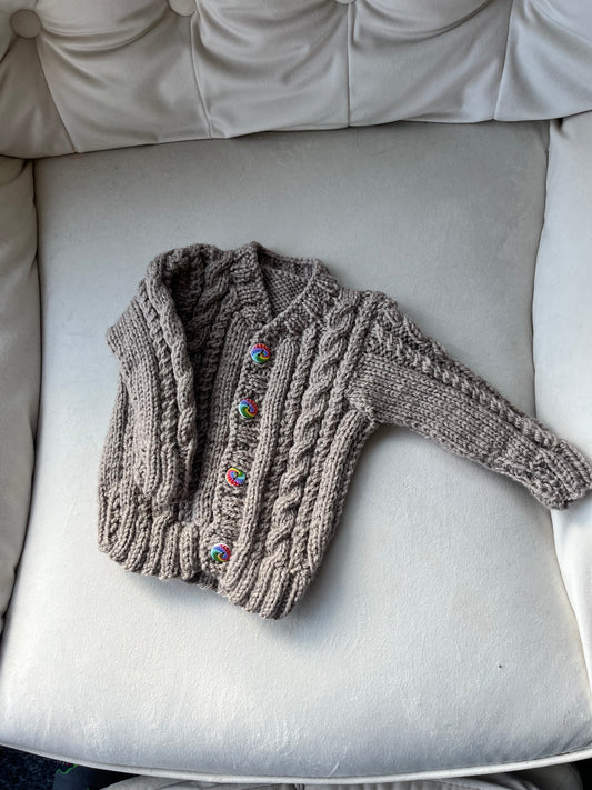 0-3 Months Hand Knitted Cardigan