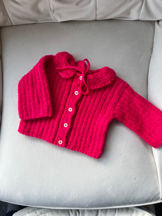 0-3 Months Hand Knitted Cardigan