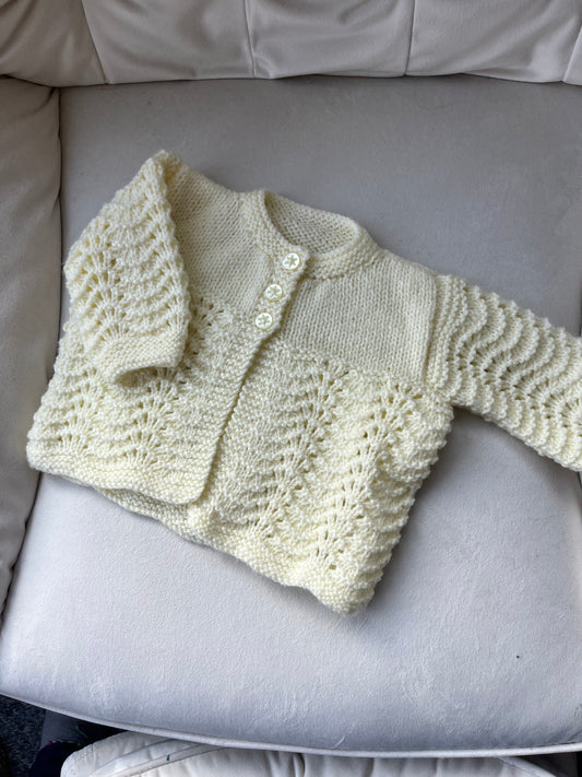 0-3 Months Hand Knitted Cardigan