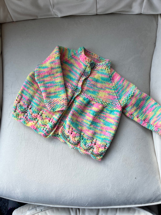 0-3 Months Hand Knitted Cardigan