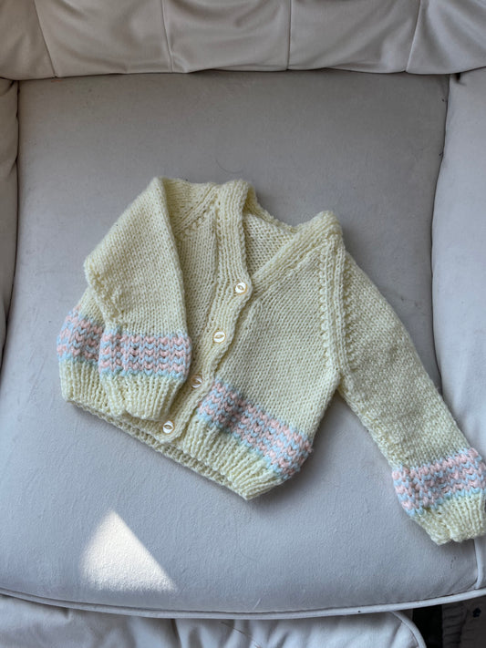 3-6 Months Hand Knitted Cardigan