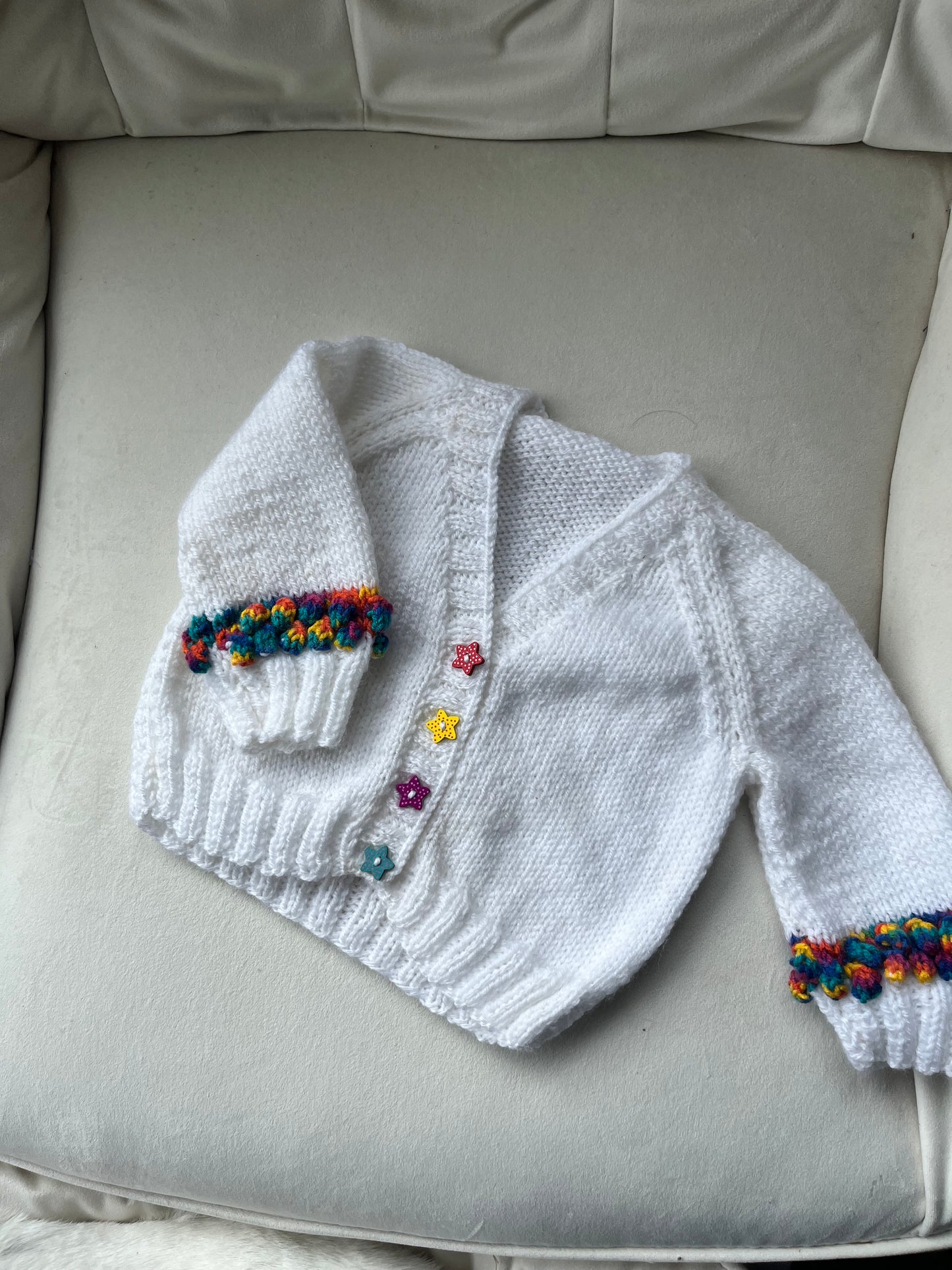 3-6 Months Hand Knitted Cardigan