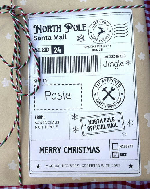 Personalised Christmas Labels X10