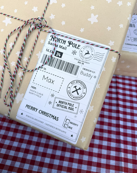 Personalised Christmas Labels X10